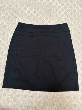 Ann Taylor Black Tailored Pencil Skirt